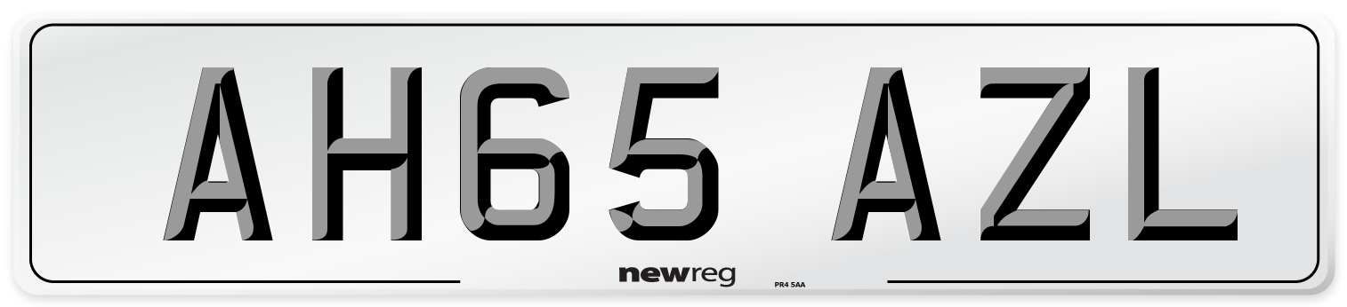 AH65 AZL Number Plate from New Reg